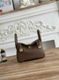 Hermes Lindy Mini Bag Togo Leather Gray Gold H68602 - Default Title - View 1