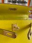 Hermès Kelly II Sellier Mini 2024 Yellow Goatskins Leather Gold - Default Title - View 6