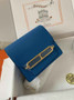 Hermès Mini Roulis Bag Light Blue Evercolor Gold Hardware H50321 - Default Title - View 2