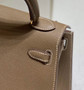 Hermes Kelly Mini II Bag 20 Gray Epsom with Gold Hardware - Default Title - View 7
