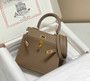 Hermes Kelly Mini II Bag 20 Gray Epsom with Gold Hardware - Default Title - View 1