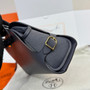 Hermes Tablier sellier Bag Gray Swift calfskin and H canvas Gold hardware - Default Title - View 6