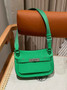 Hermes Jypsiere mini bag Green Swift Leather Silver H25611 - Default Title - View 1