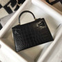 Hermes Kelly Mini II Bag 19 Black Crocodile Leather with Gold Hardware - Default Title - View 2