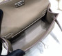Hermes Kelly Bag 22 Swift Leather Gray Silver Hardware - Default Title - View 6