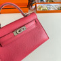 Hermès Kelly II Sellier Mini 2024 Pink Goatskins Leather Silver - Default Title - View 5