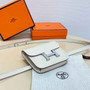 Hermes Constance Slim Wallet Beige Epsom Leather Silver H082087 - Default Title - View 4