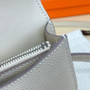 Hermes Constance Slim Wallet Beige Epsom Leather Silver H082087 - Default Title - View 9