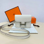 Hermes Constance Slim Wallet Beige Epsom Leather Silver H082087 - Default Title - View 1
