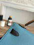 Hermes Kelly Bag 19 Blue Epsom Leather Silver H82311 - Default Title - View 5