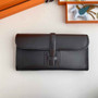 Hermes Jige Elan 29cm Wallet Clutch Swift Leather Black lizard - Default Title - View 2