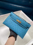 Hermès Kelly Pochette, Kelly Cuts Ostrich Leather - Color 1 - View 19