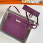 Hermès Kelly Danse II Purple Evercolor leather with Silver - Default Title - View 1