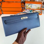 Hermès Kelly Cut Clutch 31cm Epsom Leather Navy Blue Silver - Default Title - View 7