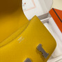Hermes Constance Bag 19 Yellow Epsom Leather Silver H083918 - Default Title - View 6