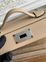 Hermès 24/24 Mini Bag Evercolor Swift Leather Gray Silver - Default Title - View 7