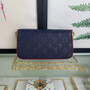 Louis Vuitton M64099 Félicie Pochette Monogram Leather Navy Blue