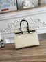 Hermès Birkin 25 Bag Beige Epsom Leather - gold - View 2