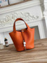 Hermès Picotin Lock 18 pocket bag Togo Leather H935100 orange - silver - View 3