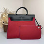 Hermès Herbag Zip 31 hobnailed bag h085131 black red - Default Title - View 2