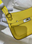 Hermes Jypsiere mini bag Yellow Silver Swift Leather H25651 - Default Title - View 3