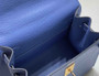 Hermes Kelly Mini II Bag 20 Blue Epsom with Gold Hardware - Default Title - View 3