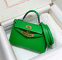 Hermes Mini Kelly II Bag 19 Gold Hardware with Epsom Green - Default Title - View 1
