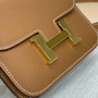 Hermes Constance Slim Wallet Tan Epsom Leather Gold H082084 - Default Title - View 4