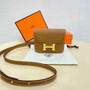 Hermes Constance Slim Wallet Tan Epsom Leather Gold H082084 - Default Title - View 1