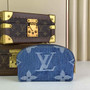 Louis Vuitton Pochette Cosmétique PM Bag M24316 Blue Denim - Default Title - View 3