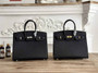 Hermès Birkin 25 Bag Black Epsom Leather H625656 - gold - View 1