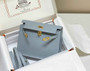 Hermès Kelly Danse II light blue Evercolor leather with gold - Default Title - View 3