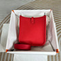 Hermes Evelyne III 17 Red Togo Leather Bag Silver H5619 - Default Title - View 2