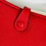 Hermes Evelyne III 17 Red Togo Leather Bag Silver H5619 - Default Title - View 4