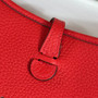 Hermes Evelyne III 17 Red Togo Leather Bag Silver H5619 - Default Title - View 3