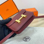 Hermes Constance Slim Wallet Wine Red Epsom Leather Gold H082064 - Default Title - View 4