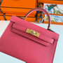 Hermès Kelly II Sellier Mini 2024 Pink Goatskins Leather Gold - Default Title - View 6