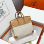 Hermès Birkin Bag 25cm Apricot Swift Leather Canvas Silver Hardware - Default Title - View 2