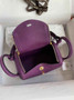 Hermes Lindy Mini Bag Purple Togo Leather Gold Hardware H8628 - Default Title - View 3