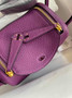 Hermes Lindy Mini Bag Purple Togo Leather Gold Hardware H8628 - Default Title - View 6