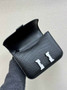 Hermes Constance Crocodile Leather Bag Black Silver H282276 - 19cm - View 3