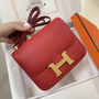 Hermes Constance Bag 19 Red Epsom Leather Gold H083900 - Default Title - View 2