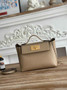 Hermès 24/24 Mini Bag Evercolor Swift Leather Gray Gold - Default Title - View 1