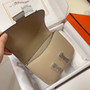 Hermes Constance Bag Epsom Gray Leather Silver H2541 - Default Title - View 6