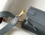 Hermes Evelyne III 18 Togo Leather Crossbody half Handmade Bag Gold Light Blue - Default Title - View 6