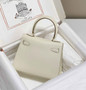 Hermes Kelly Mini II Bag 20 White Epsom with Gold Hardware - Default Title - View 2