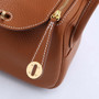 Hermes Lindy Mini Bag Camel Togo Leather Gold Hardware H8607 - Default Title - View 9