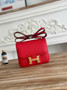 Hermes Constance Epsom Leather 19cm Red Gold H082227 - Default Title - View 1