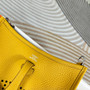 Hermes Evelyne III 17 Yellow Togo Leather Bag Silver H5609 - Default Title - View 4