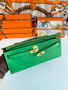Hermès Kelly Cut Clutch 31cm Epsom Leather Gold Green - Default Title - View 6